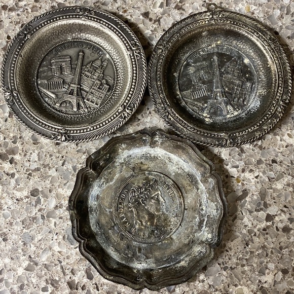 Vintage set of 3 1930's Polyne Fabrication Francaise S.A.P. Paris Souvenirs - Picture 1 of 8